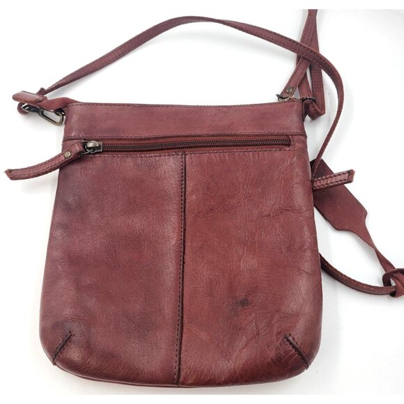 Cochoa Soft Pebbled Brown Leather Crossbody Bag Handbag Lots of Pockets Unused - Picture 2 of 10